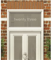 House Numbers & Text Window Design HN020
