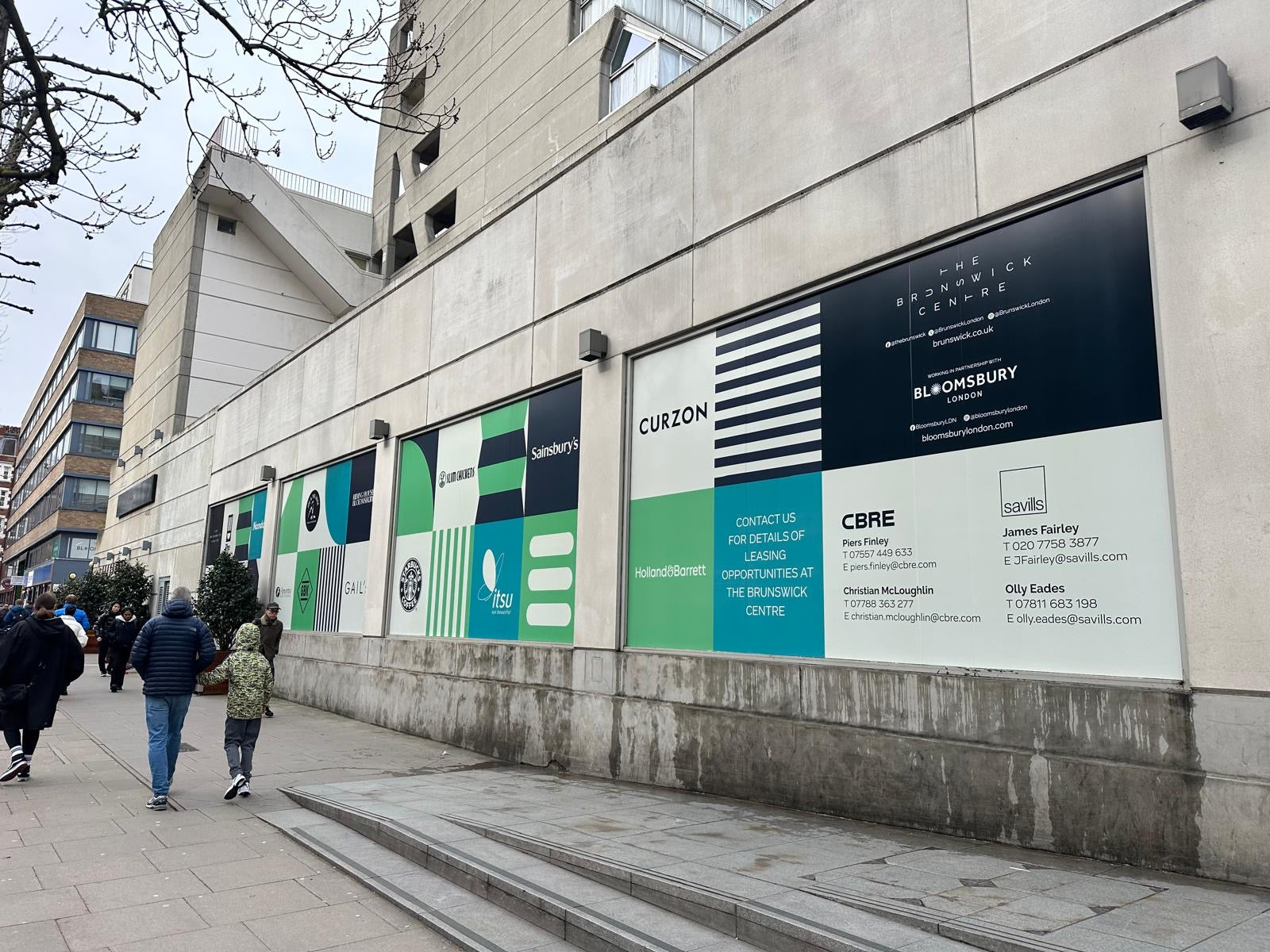 Printed Window Graphics Installation at The Brunswick Centre, London