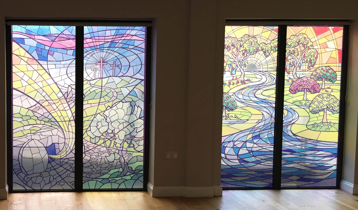 Stunning stained glass | Full Colour Window Film Installation