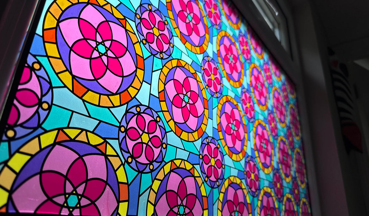 Stained Glass Window film for Decor and Privacy
