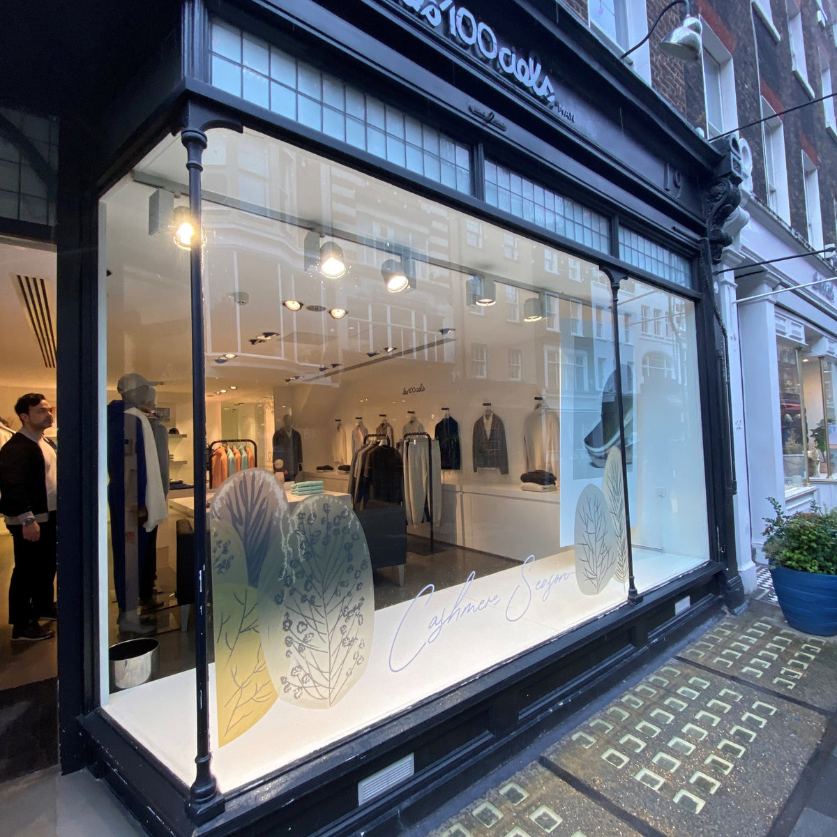 A shopfront with clear safety window film applied to the glass frontage