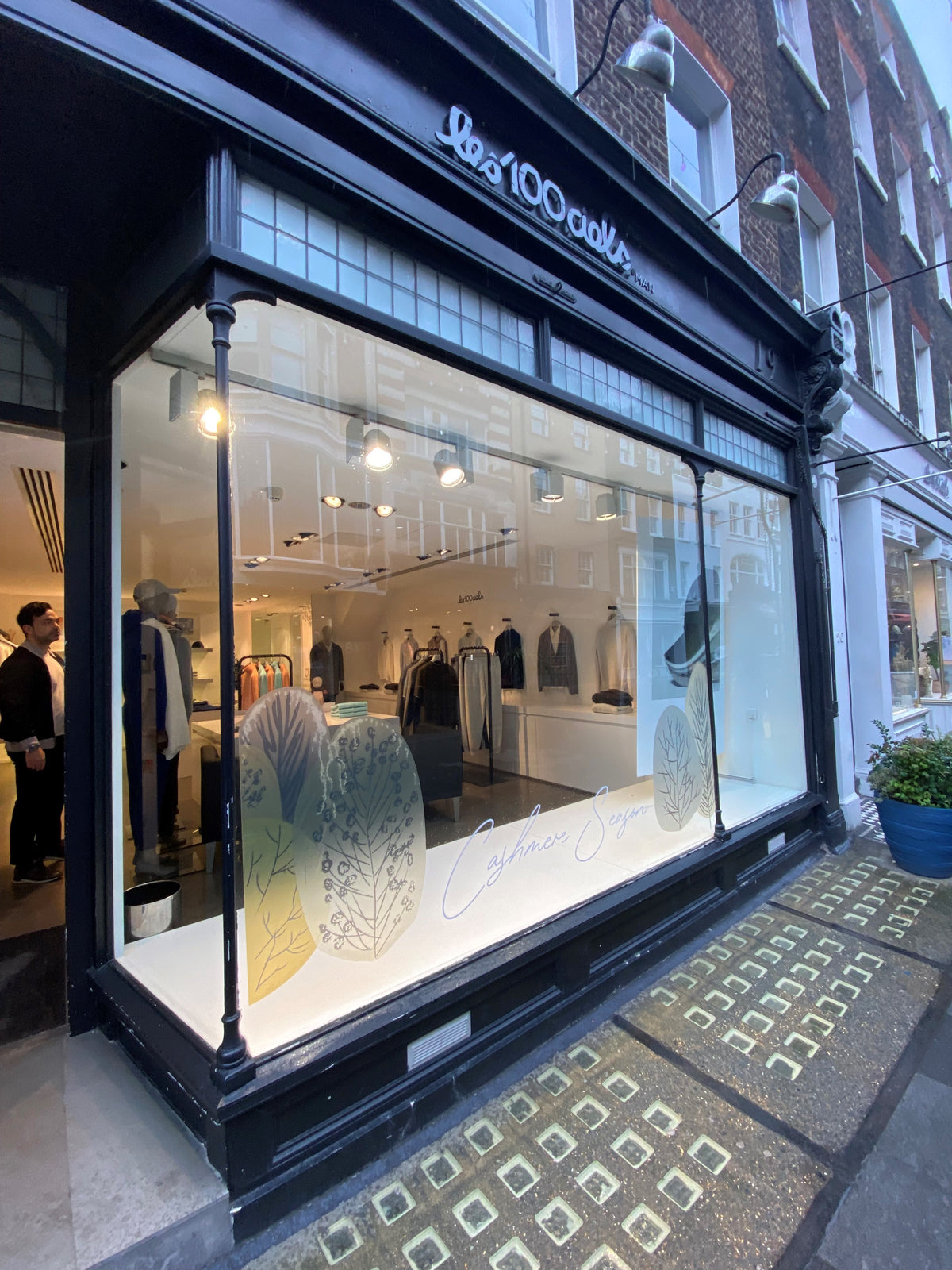 A glass shop front which has had a thick security window film applied to it to help to prevent the glass shattering.