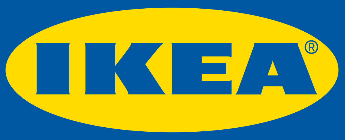 The world famous IKEA logo, with bold yellow and blue colour. The logo is present on this page as IKEA is a client of The Window Film Company.