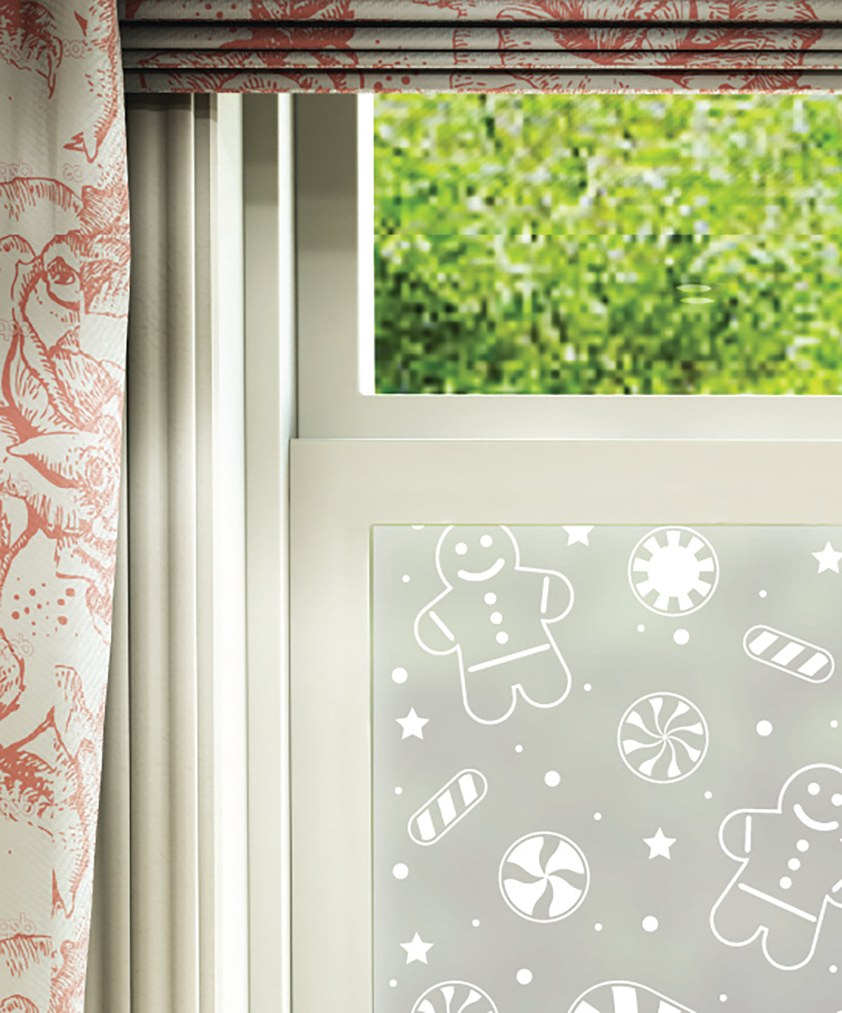 Christmas Frosted Window Film | Candy Canes
