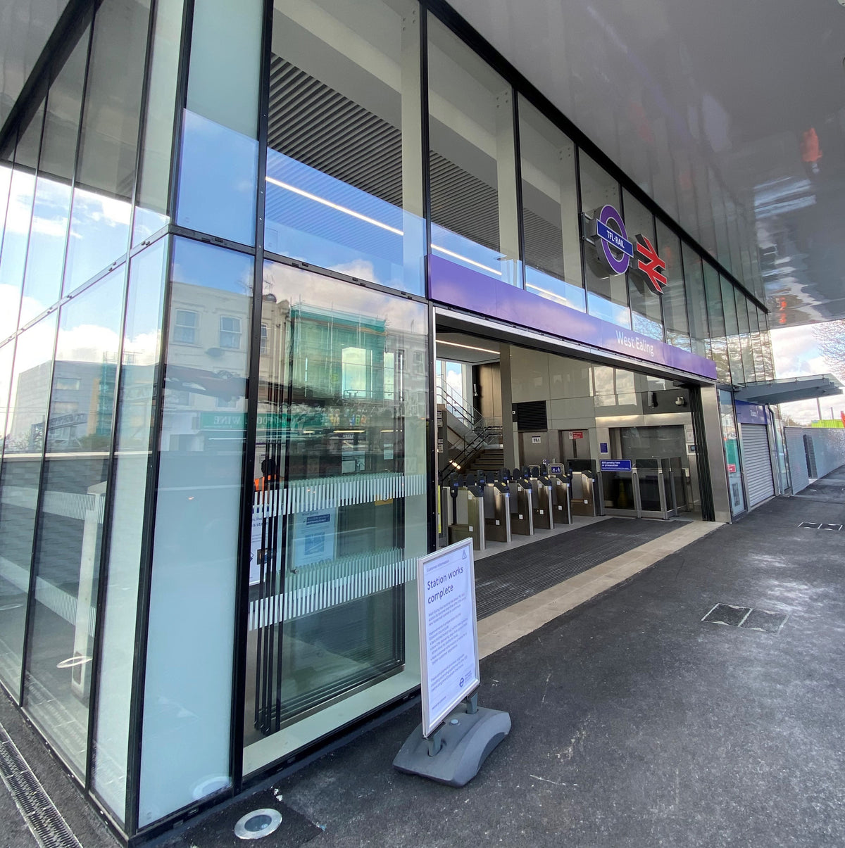 An image showing an installation of anti graffiti window film at a London Underground railway station