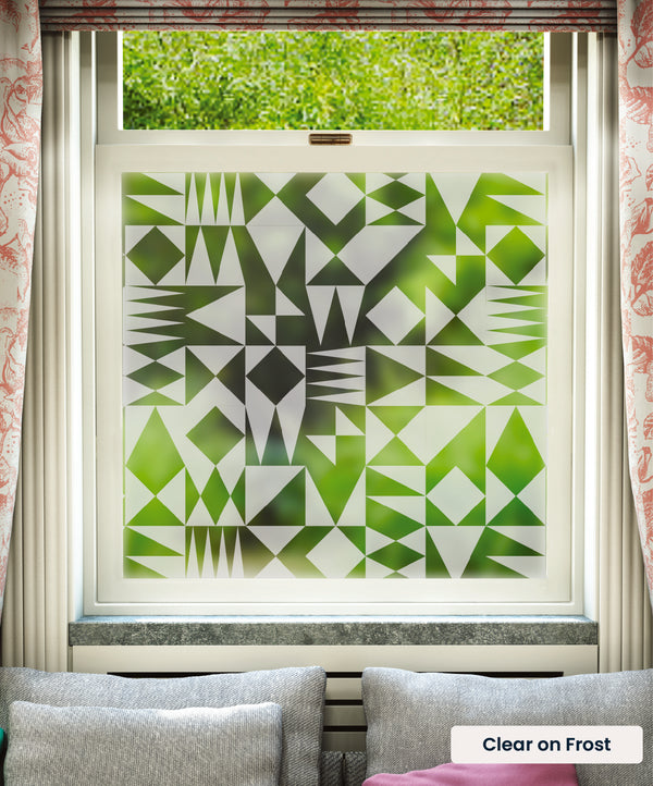 Triangulate Decorative Frosted Window Film | Kate Farley Designer ...