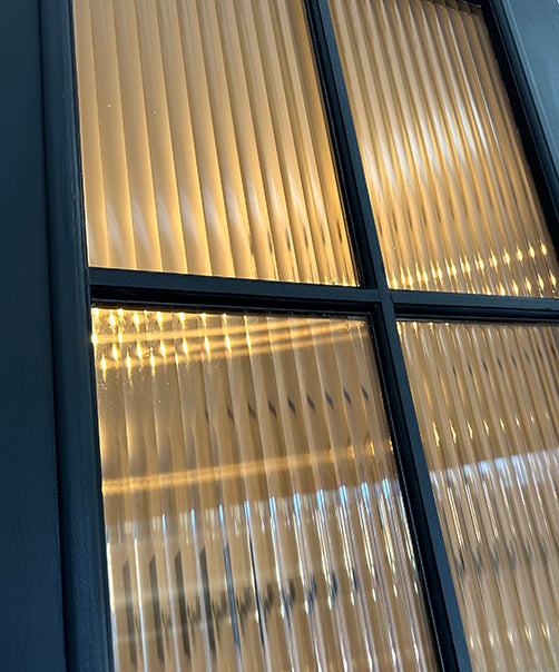 Gold Window Films Evoke Gold Reeded Window Film by the Metre | Fluted Privacy