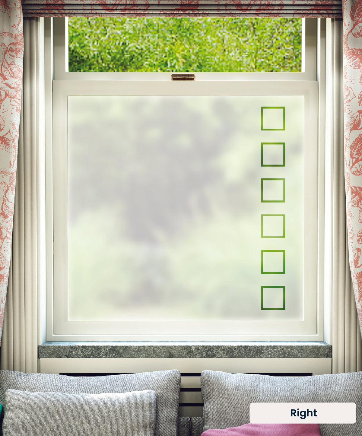 FB001 Frostbrite frosted window film pattern – right