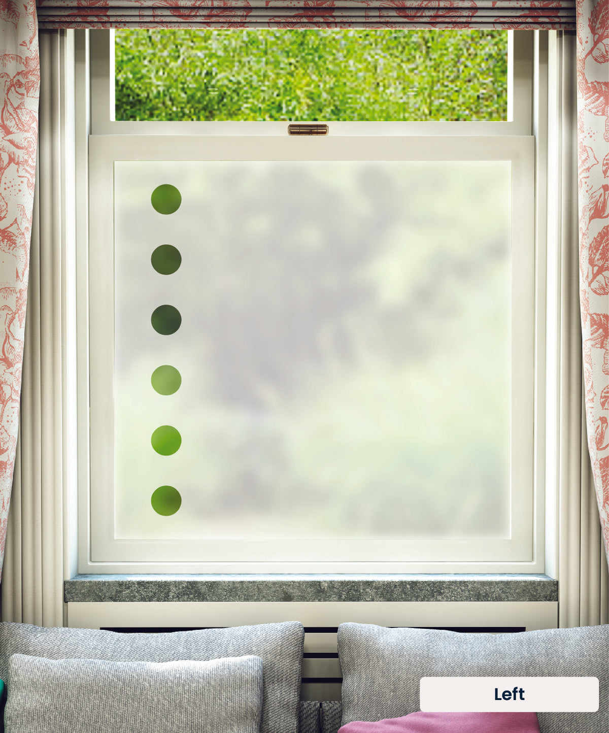 FB002 Frostbrite frosted window film pattern – left