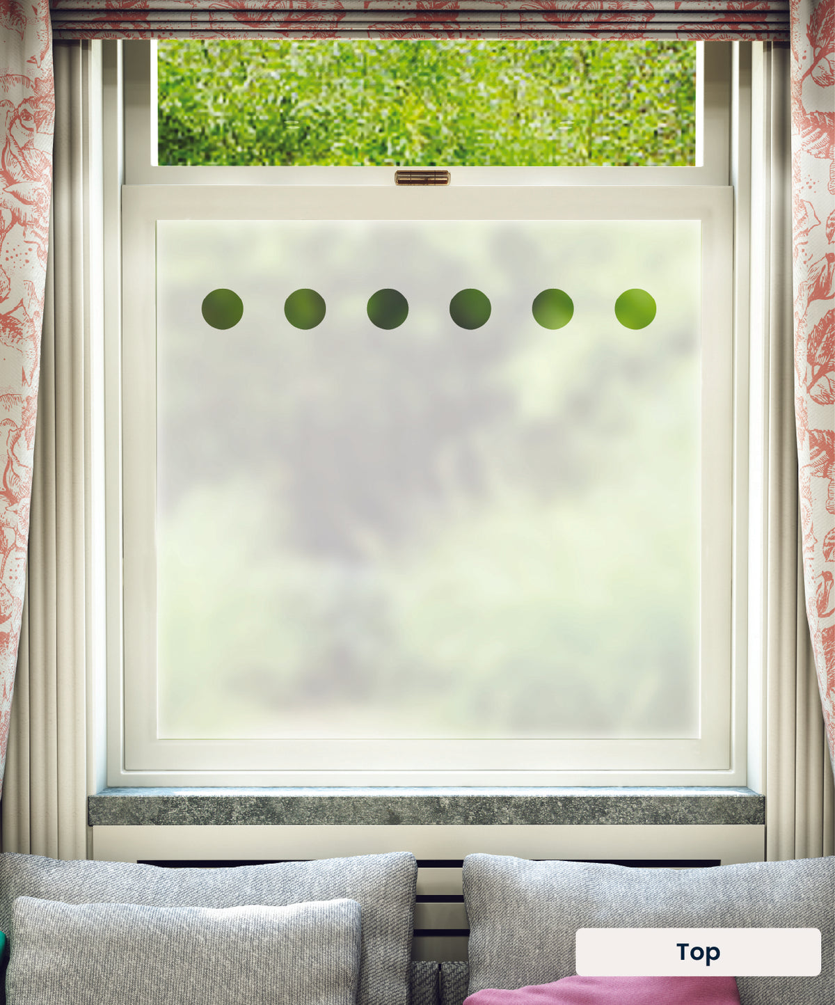 FB002 Frostbrite frosted window film pattern – top