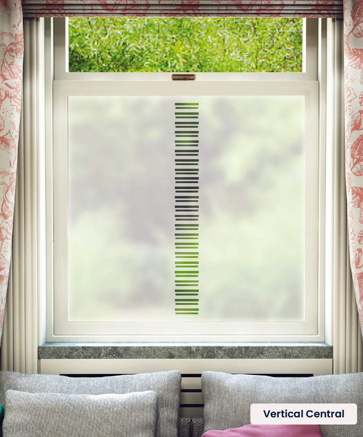 FB005 Frostbrite frosted window film pattern – vertical