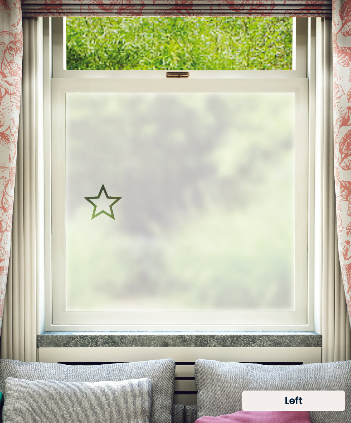 FB007 Frostbrite frosted window film pattern – left