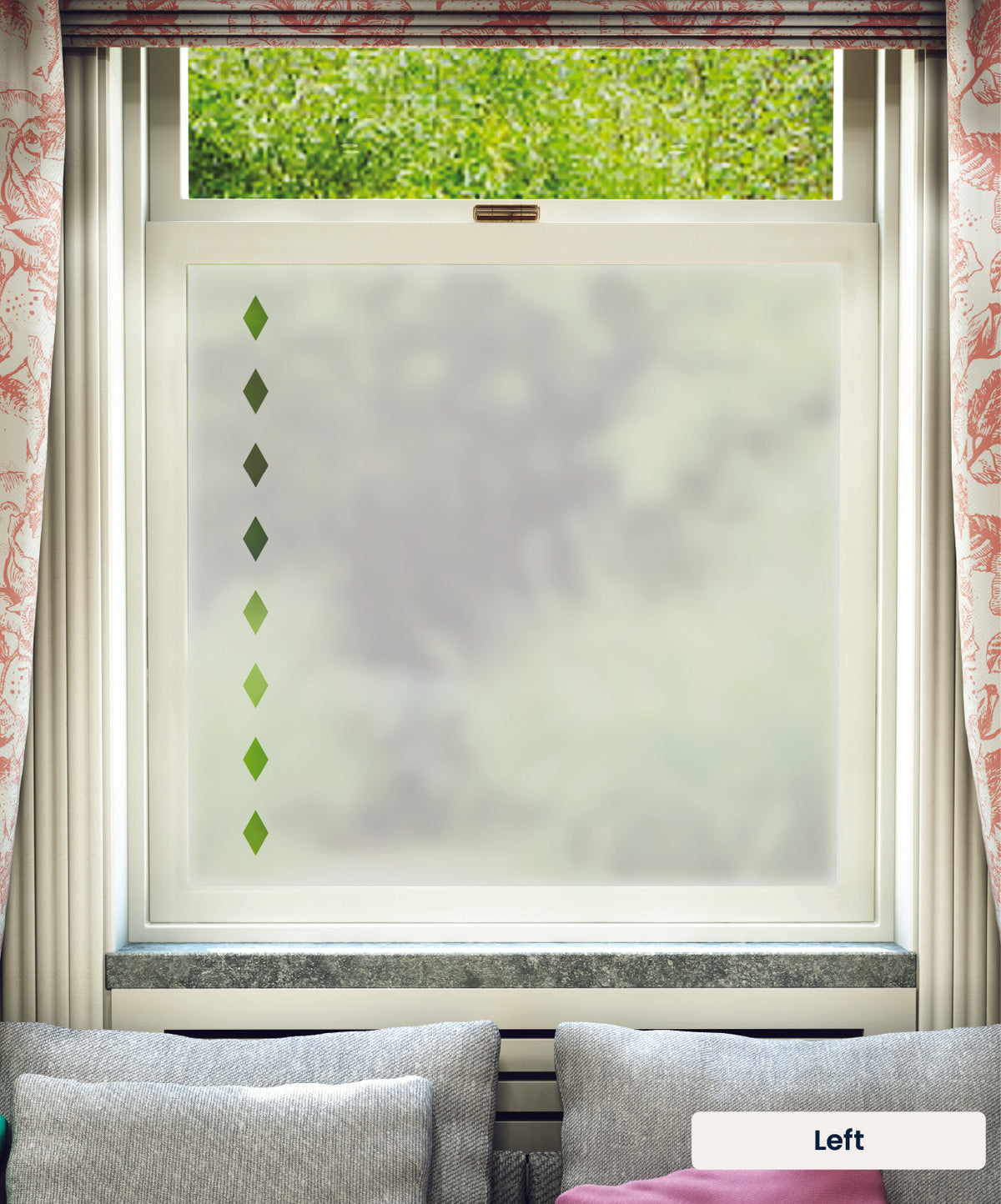 FB010 Frostbrite frosted window film pattern – left