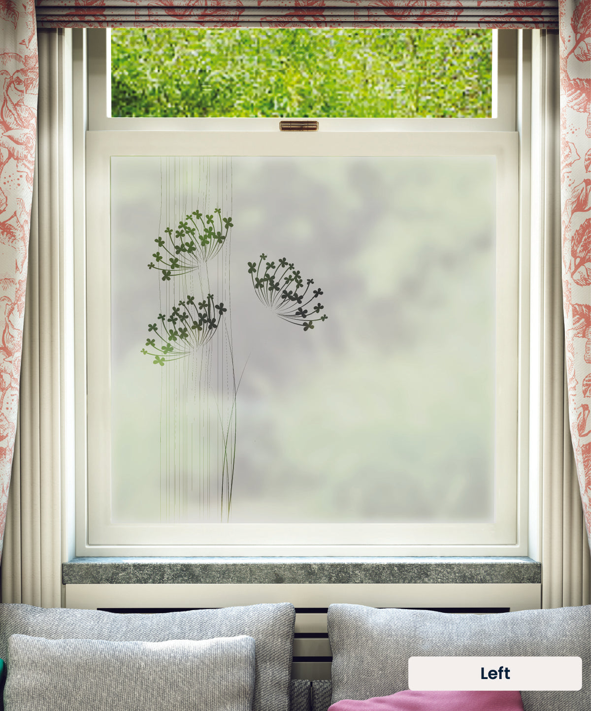 FB011 Frostbrite frosted window film pattern – left