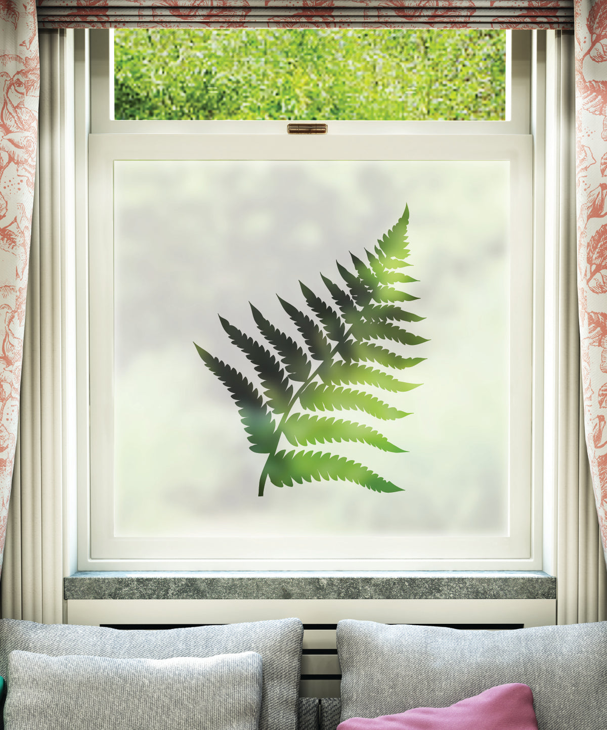 FB012 Frostbrite frosted window film pattern – fern design