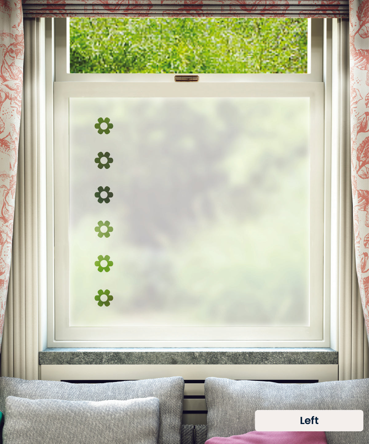 FB016 Frostbrite frosted window film pattern – left