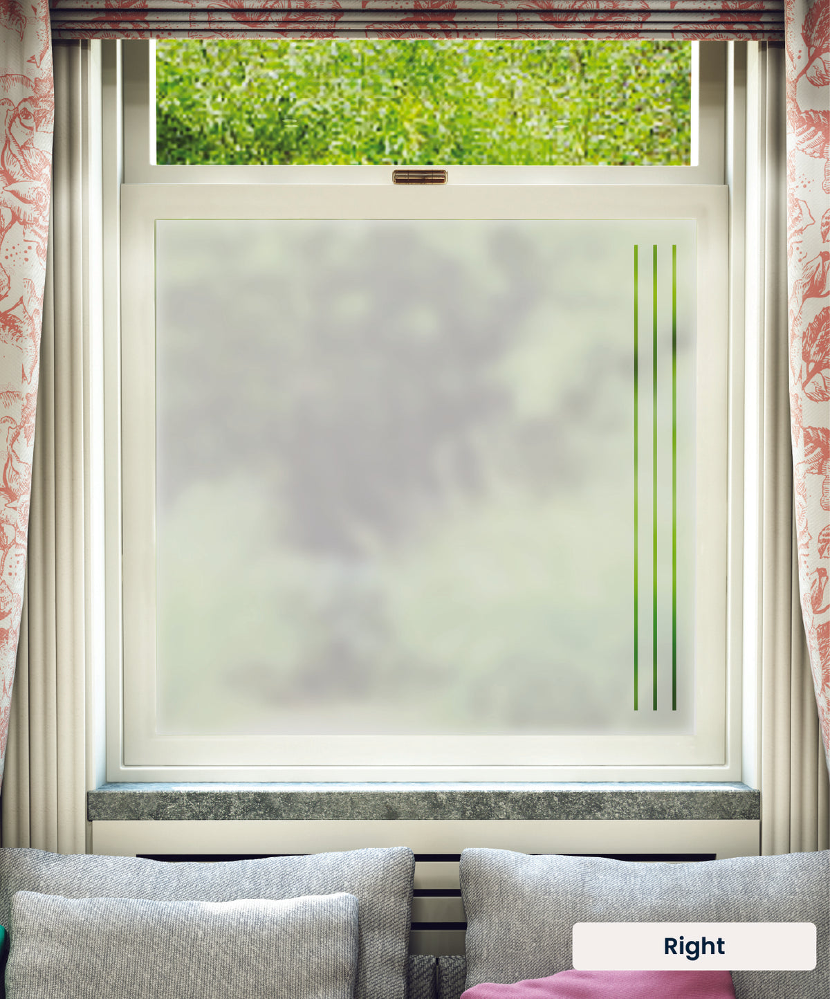 FB017 Frostbrite frosted window film pattern – right