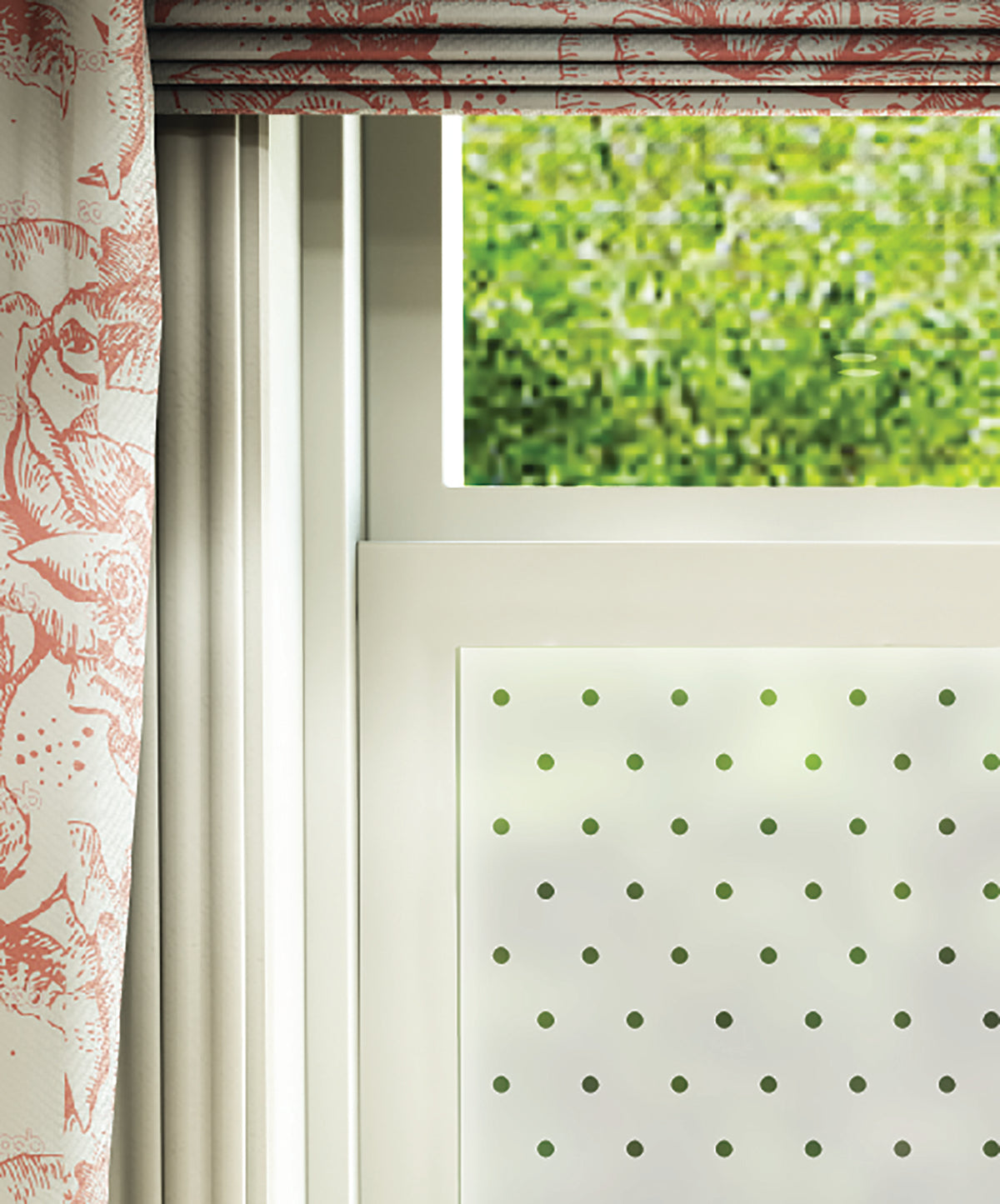 FB018 Frostbrite frosted window film pattern – polka dots close up