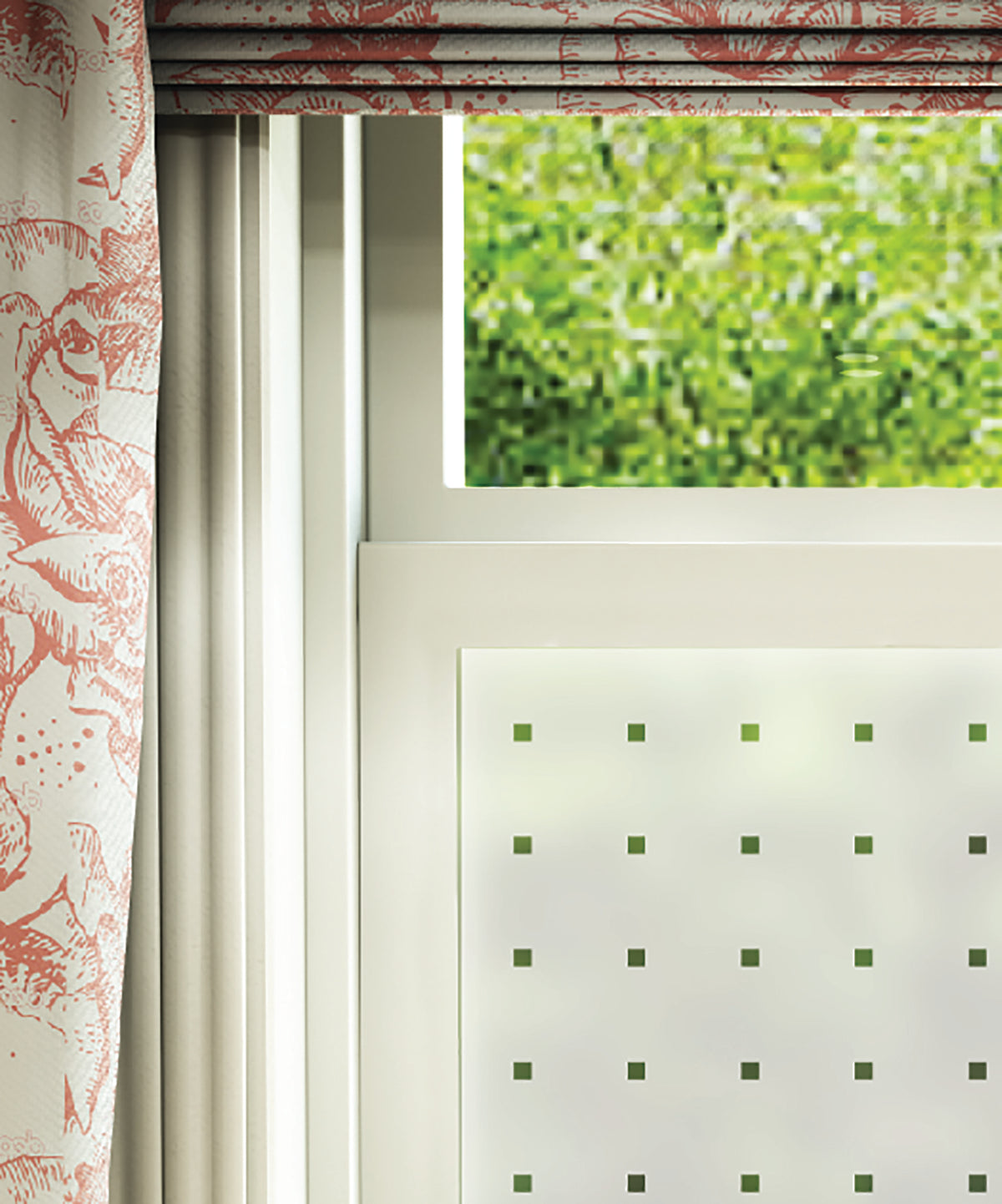 FB024 Frostbrite frosted window film pattern – small squares design close-up