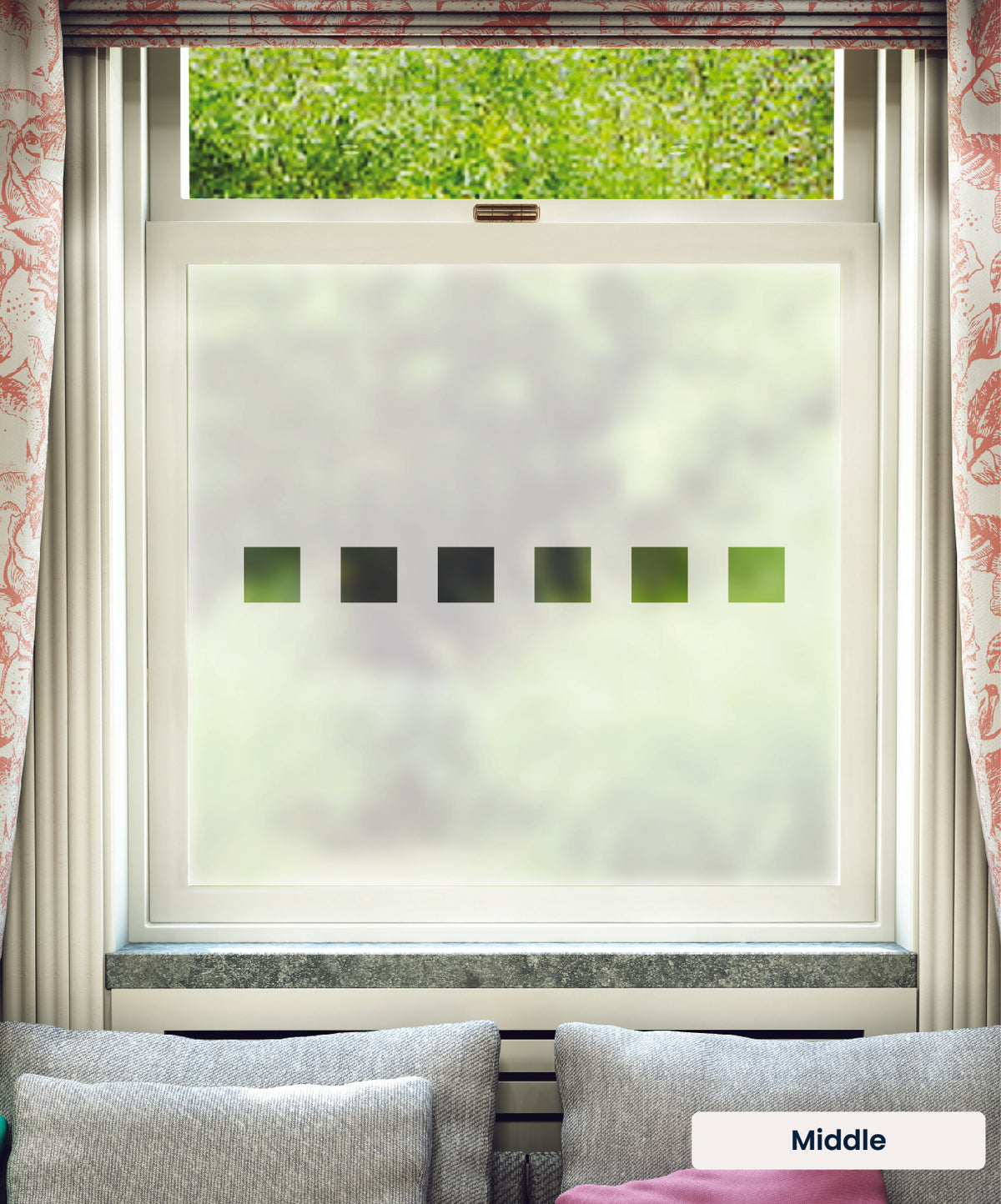 FB025 Frostbrite frosted window film pattern – middle