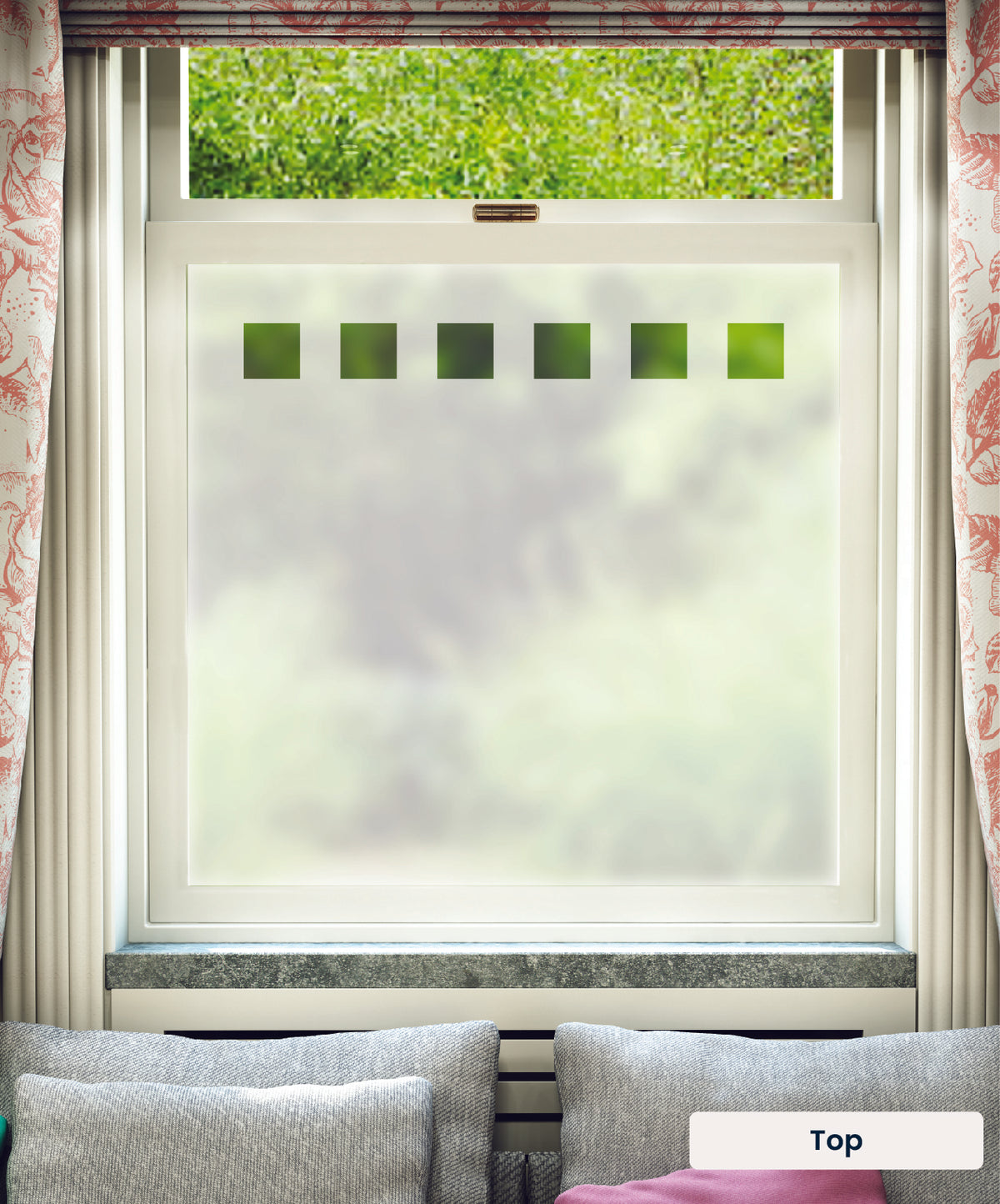 FB025 Frostbrite frosted window film pattern – top