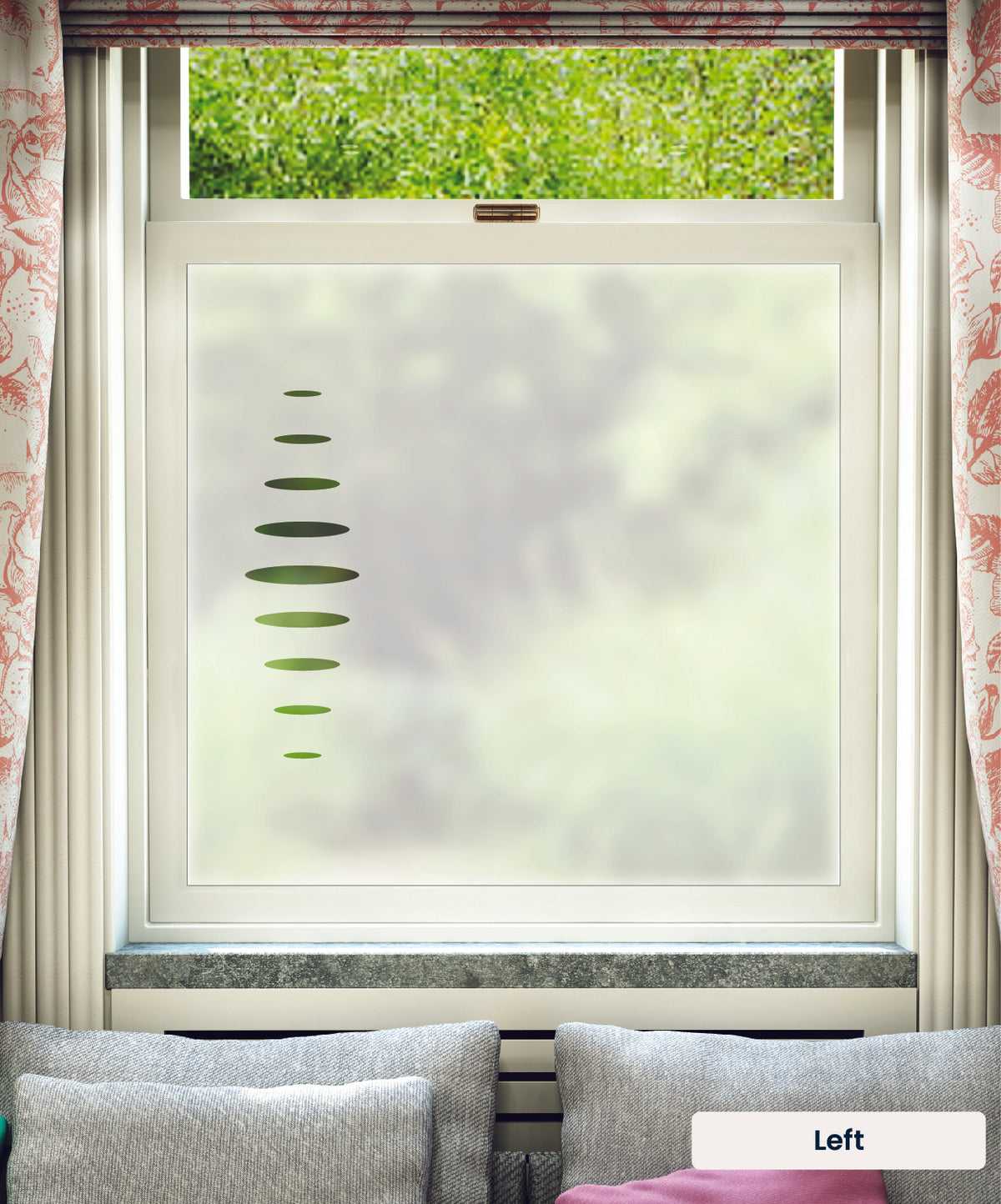 FB032 Frostbrite frosted window film pattern – left