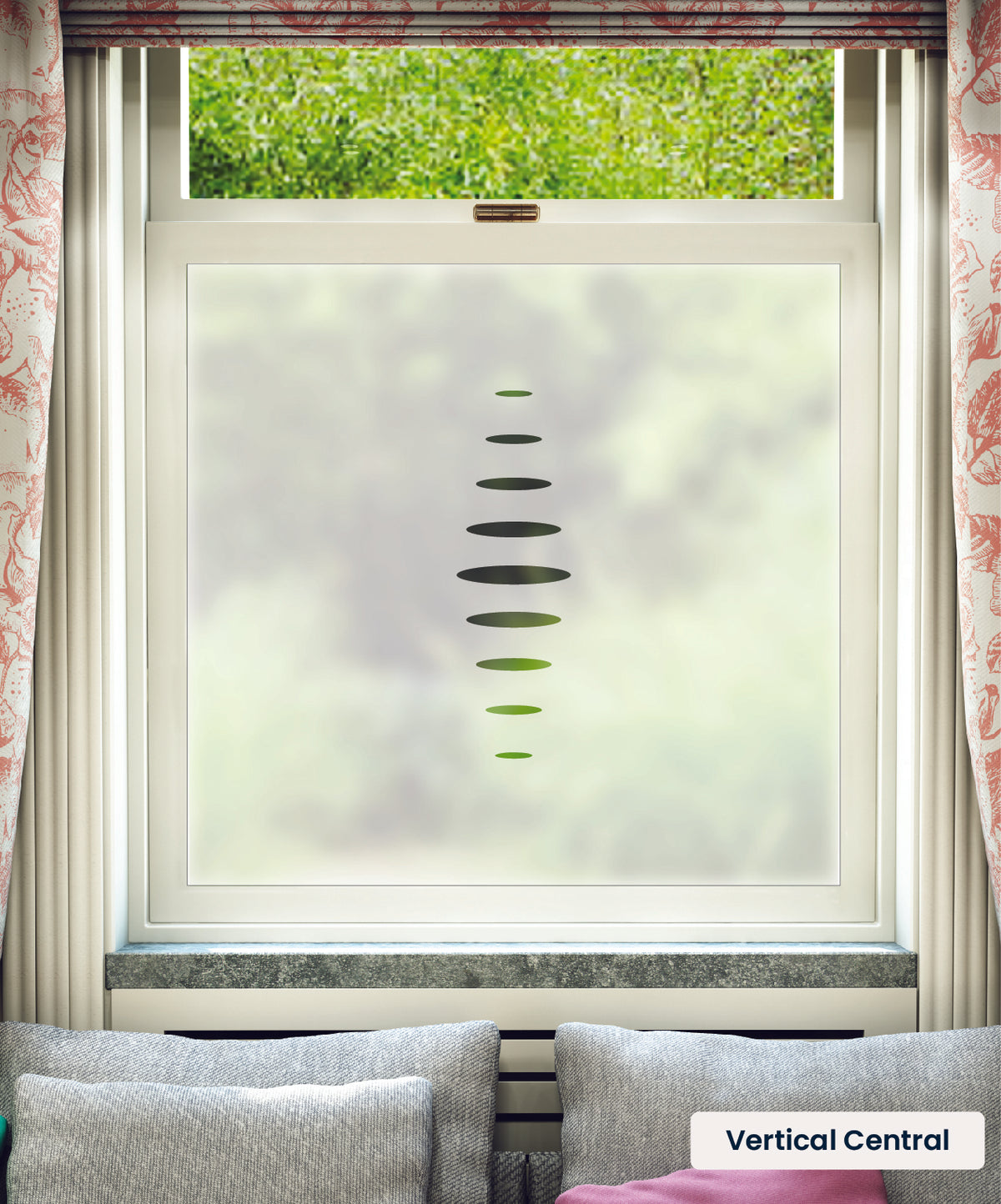 FB032 Frostbrite frosted window film pattern – vertical