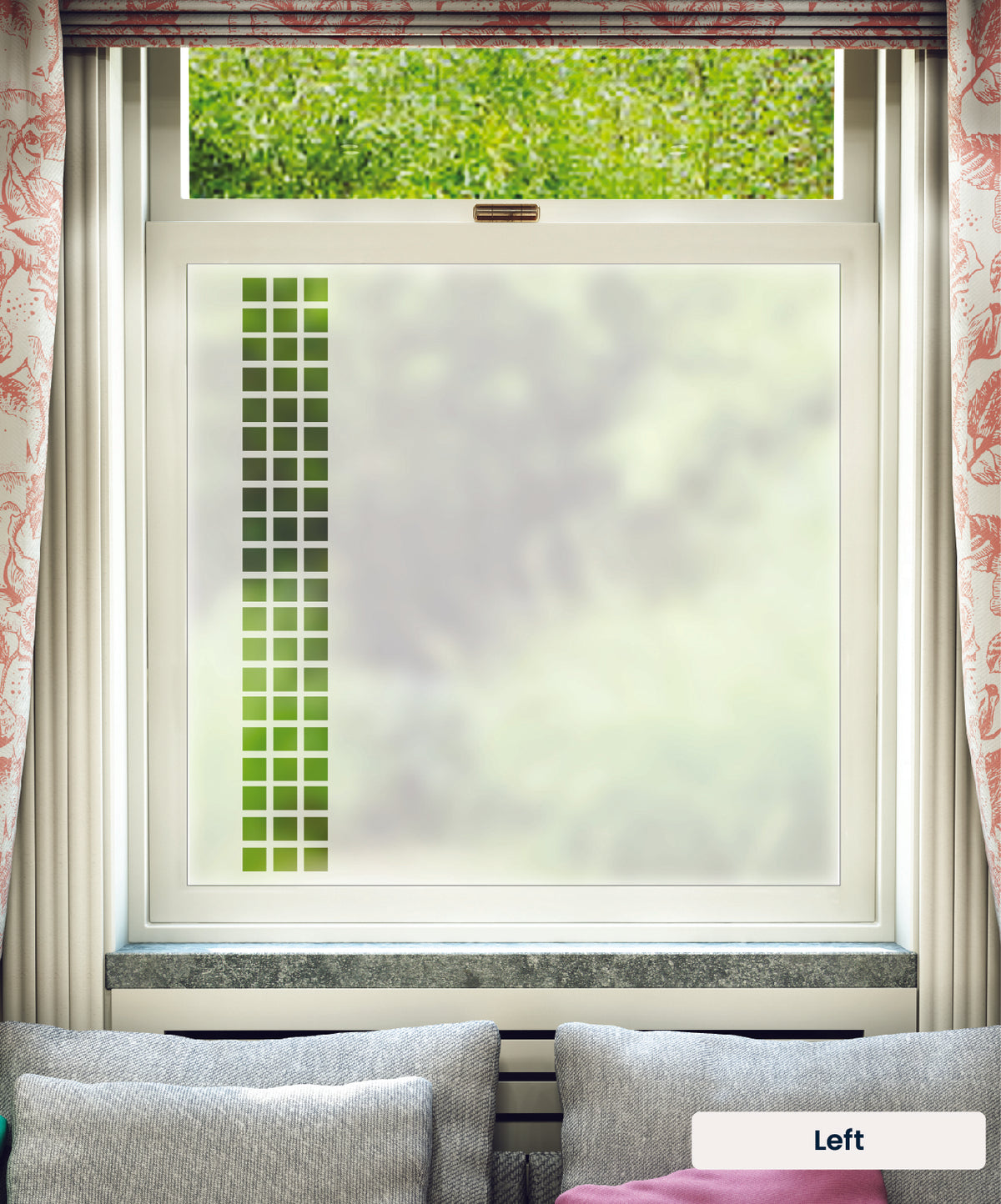 FB035 Frostbrite frosted window film pattern – left