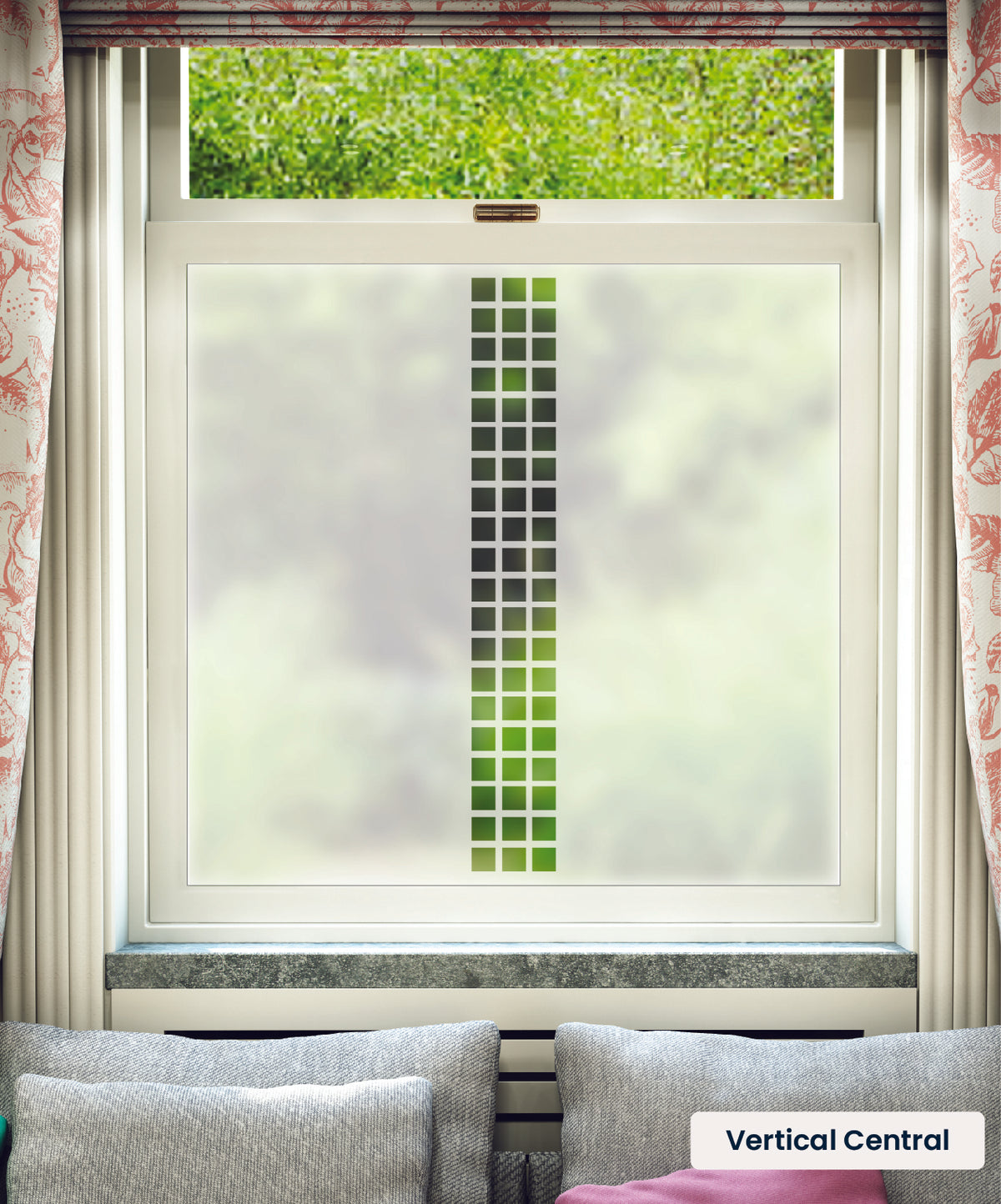 FB035 Frostbrite frosted window film pattern – vertical
