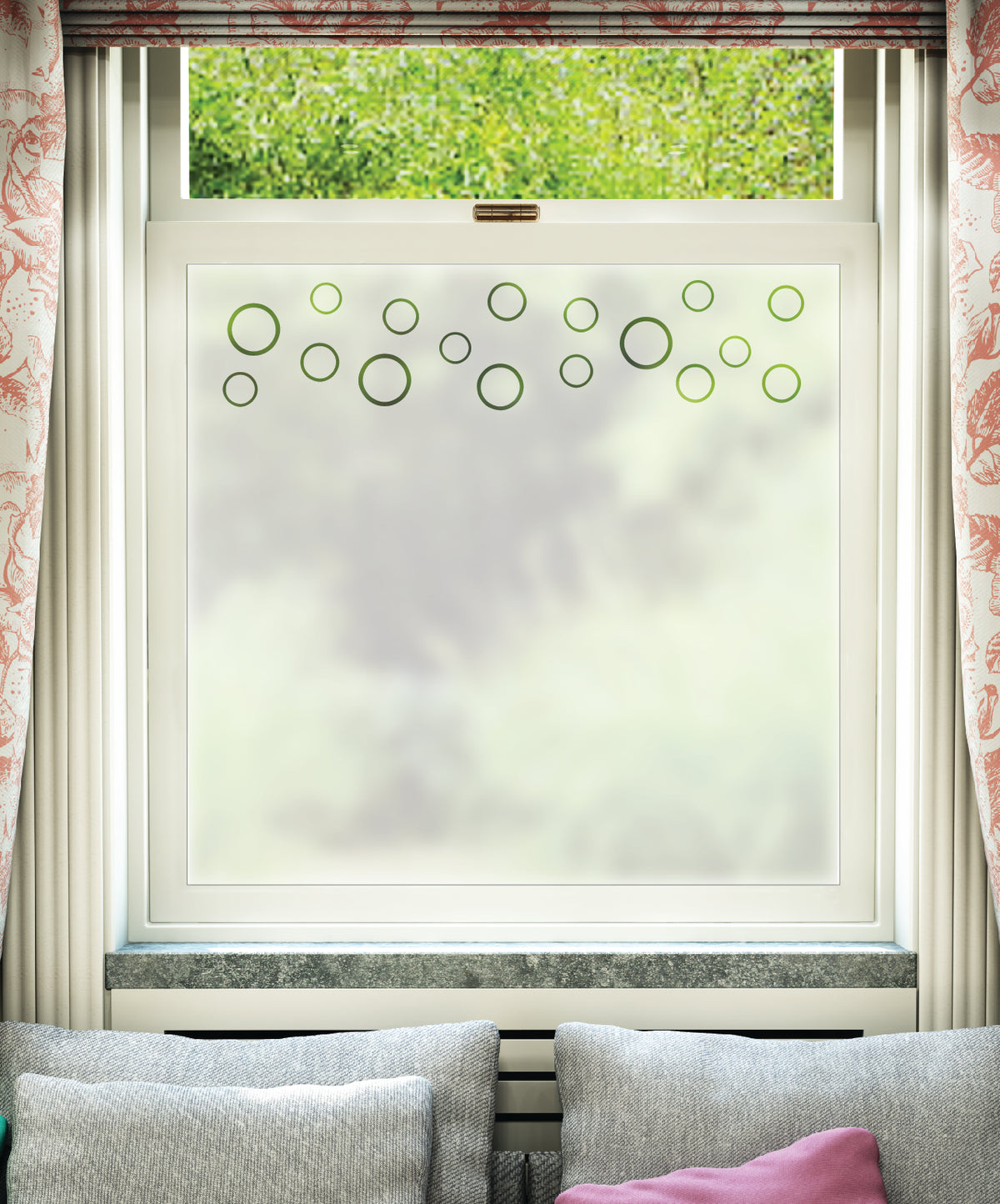 FB037 Frostbrite frosted window film pattern – bubble design
