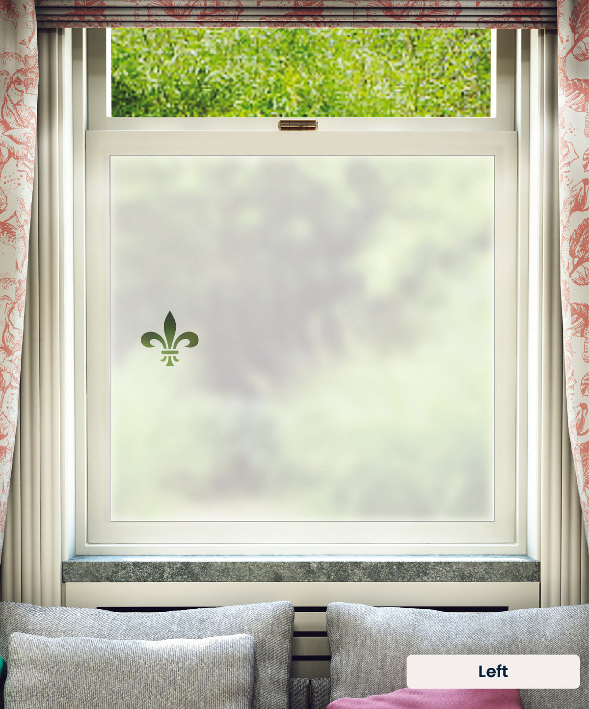 FB038 Frostbrite frosted window film pattern – left
