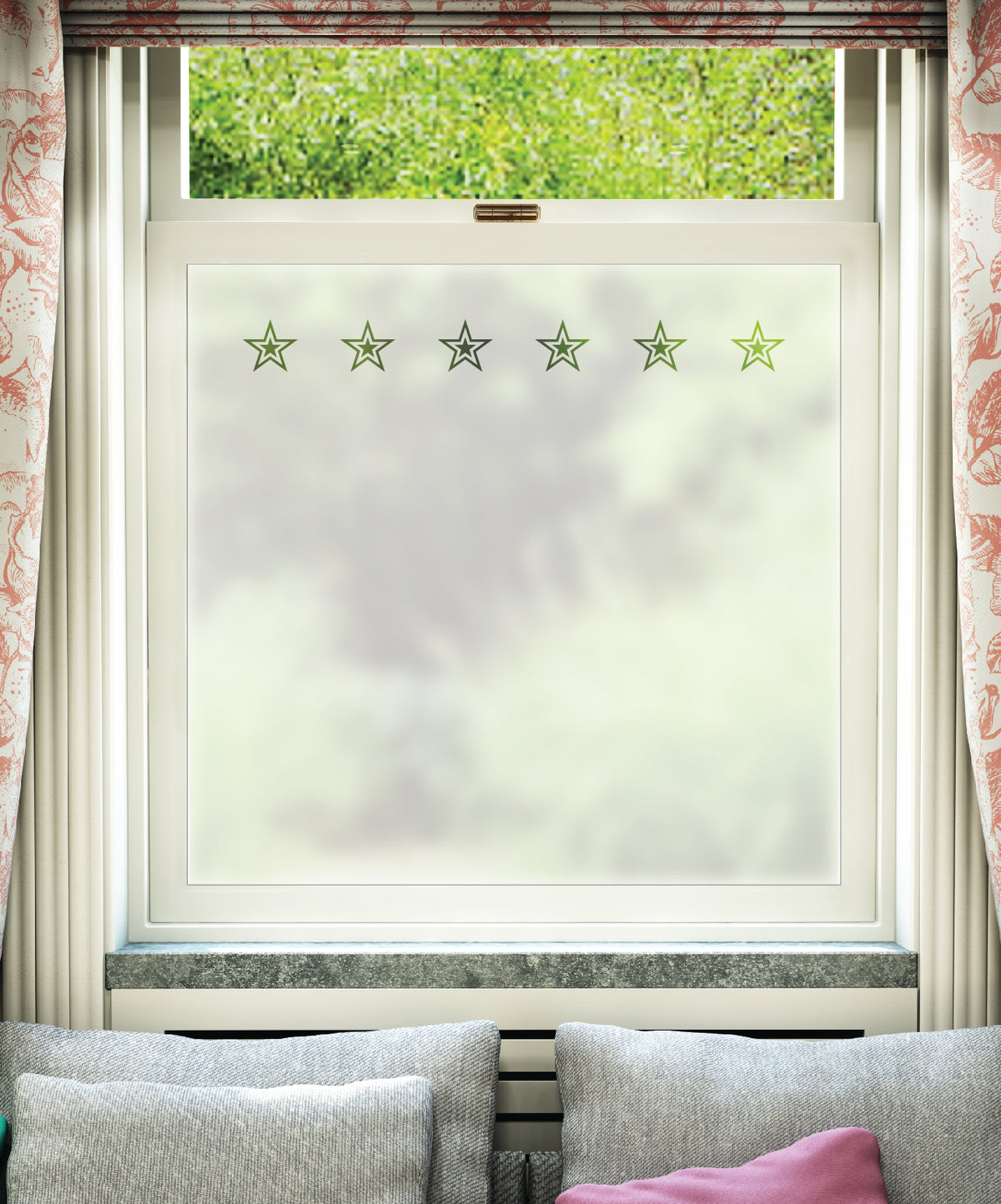 FB039 Frostbrite frosted window film pattern – star design