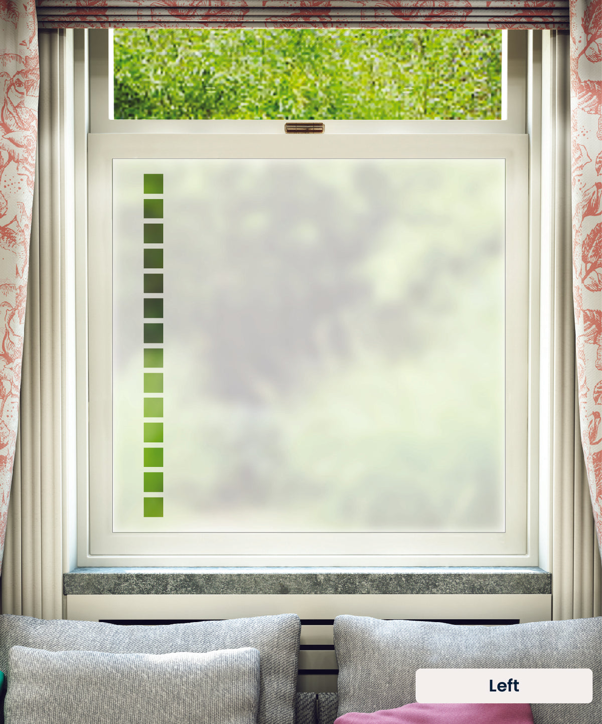 FB046 Frostbrite frosted window film pattern – left