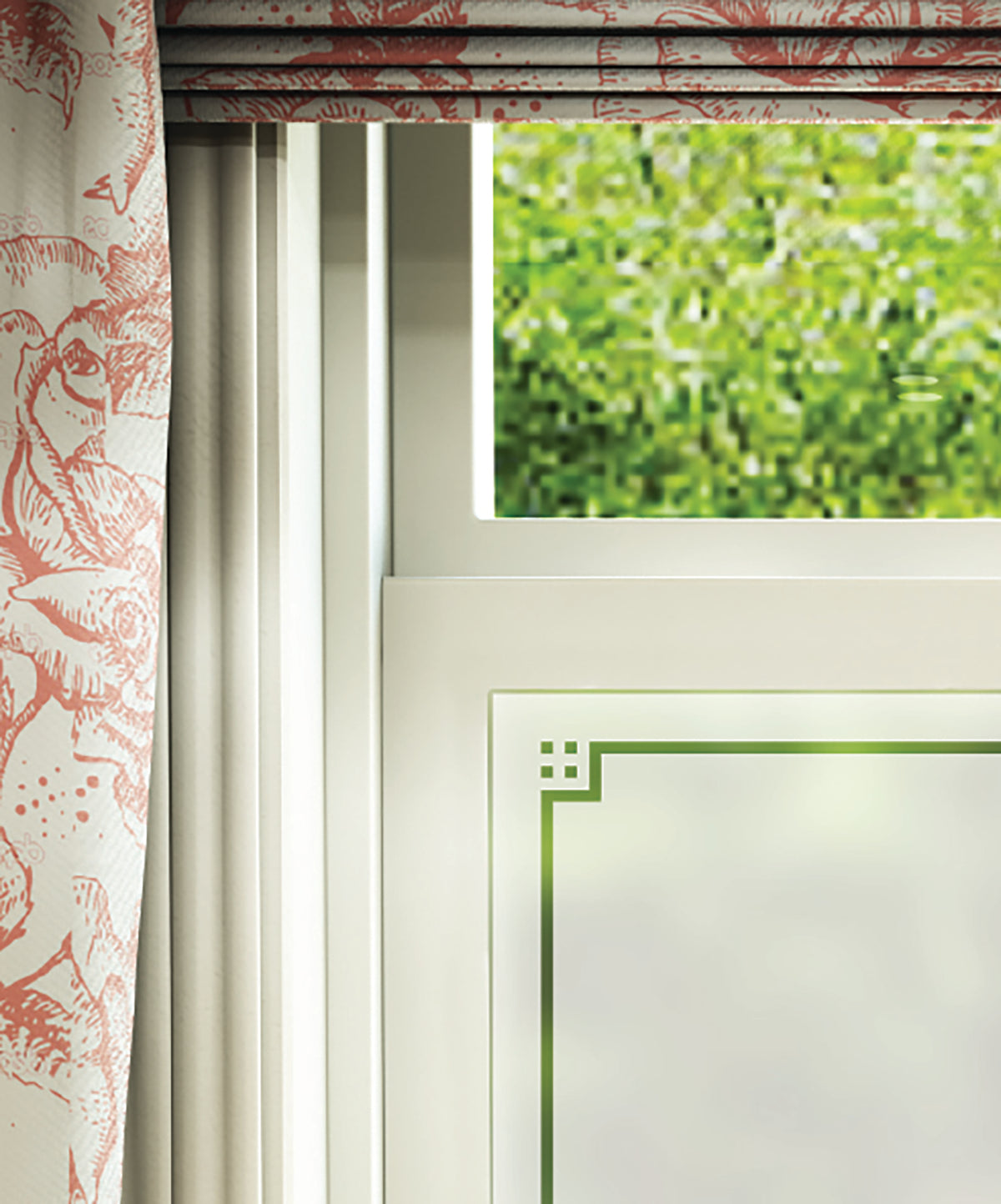 FB056 Frostbrite frosted window film pattern – border design close up