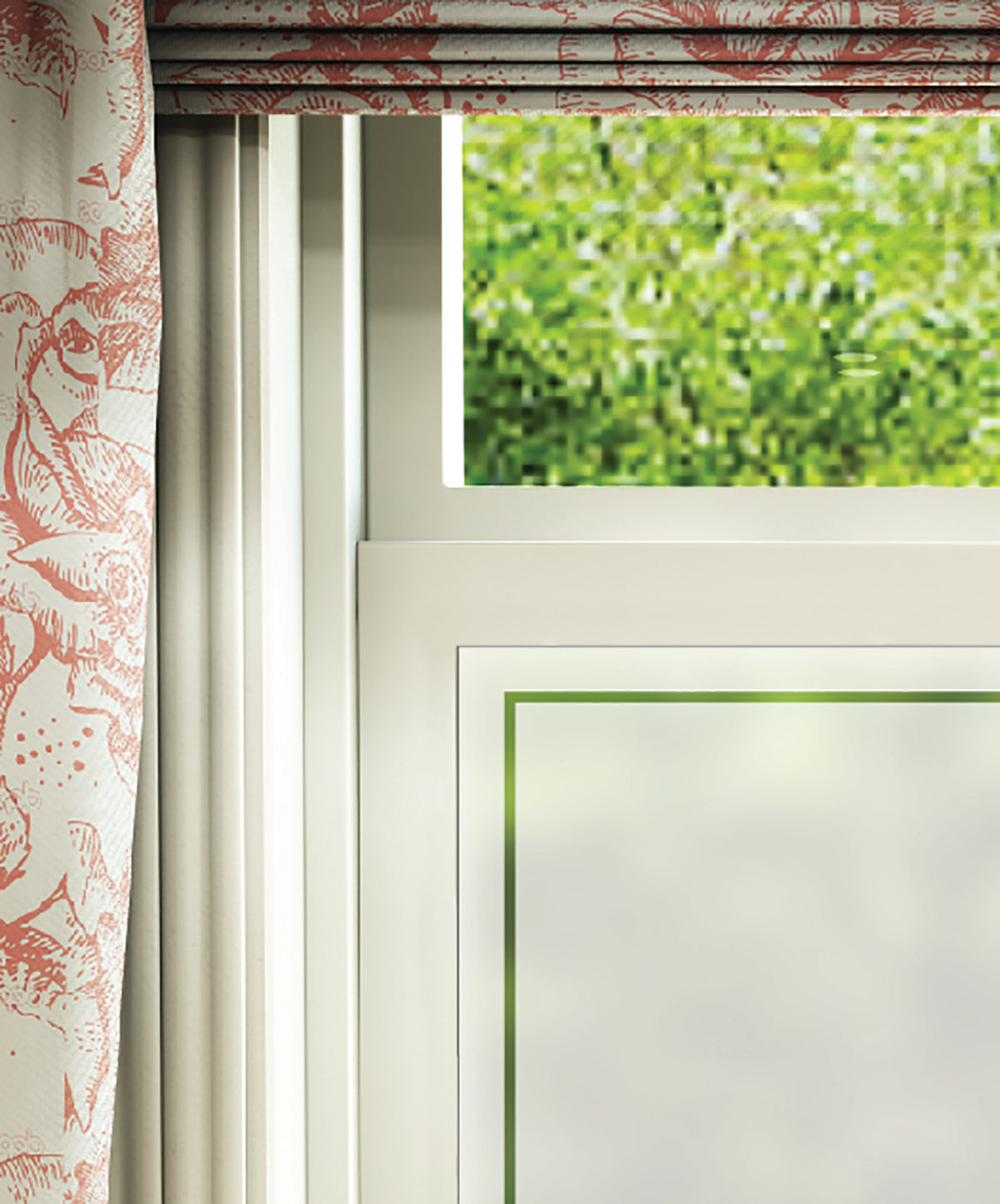 FB059 Frostbrite frosted window film pattern – single border design close up