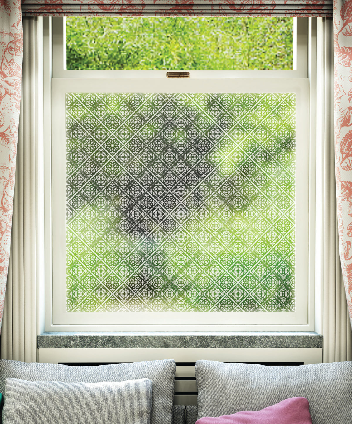 FB067 Frostbrite frosted window film pattern – victorian design