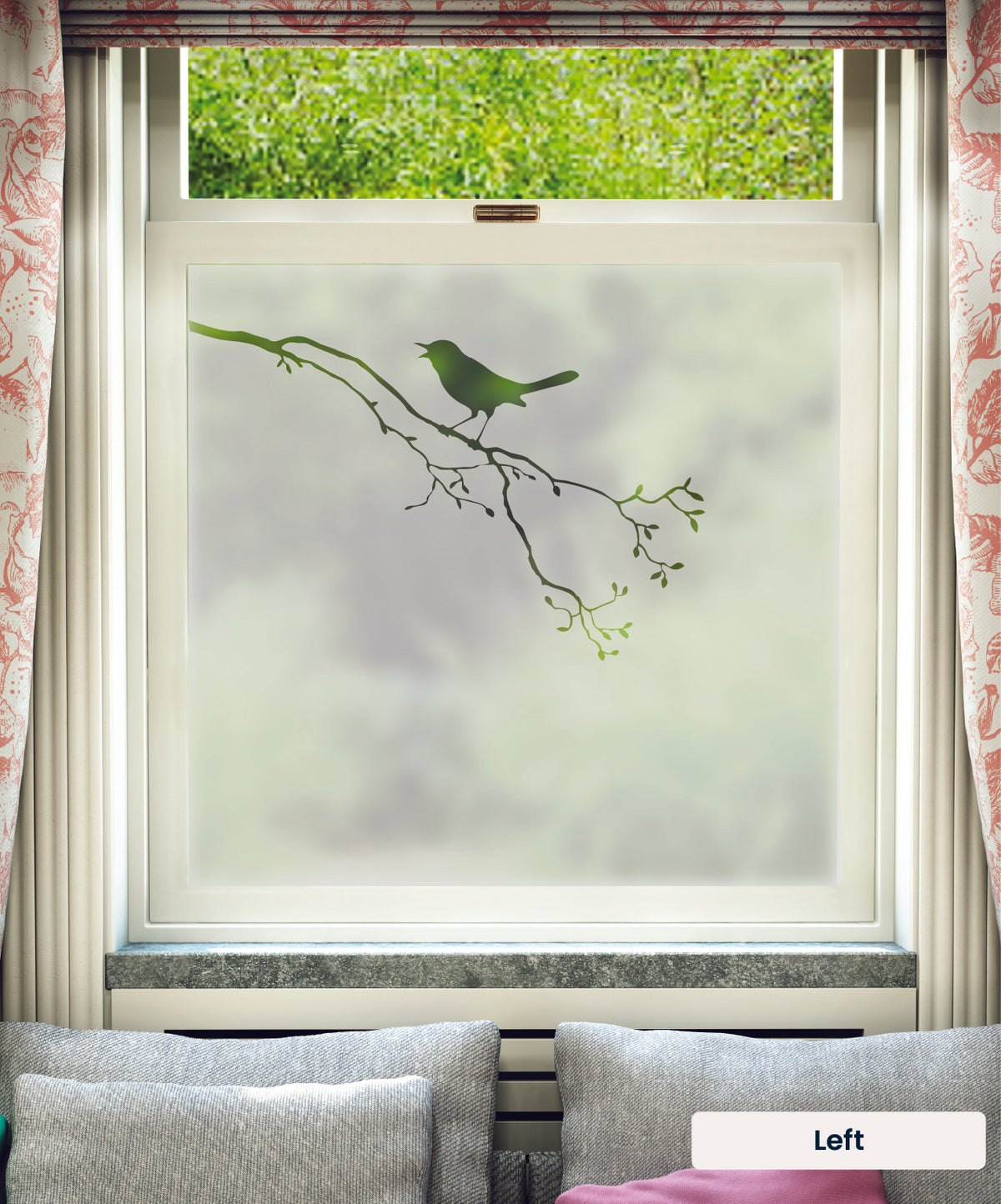 FB072 Frostbrite frosted window film pattern – left