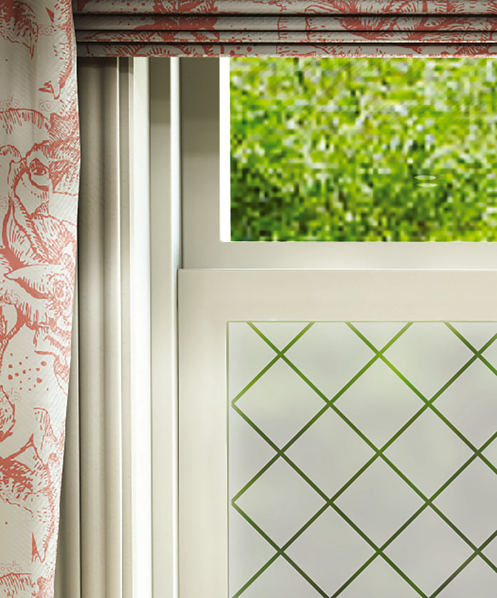 FB117 Diamond Grid Frosted Window Film Pattern | Frostbrite