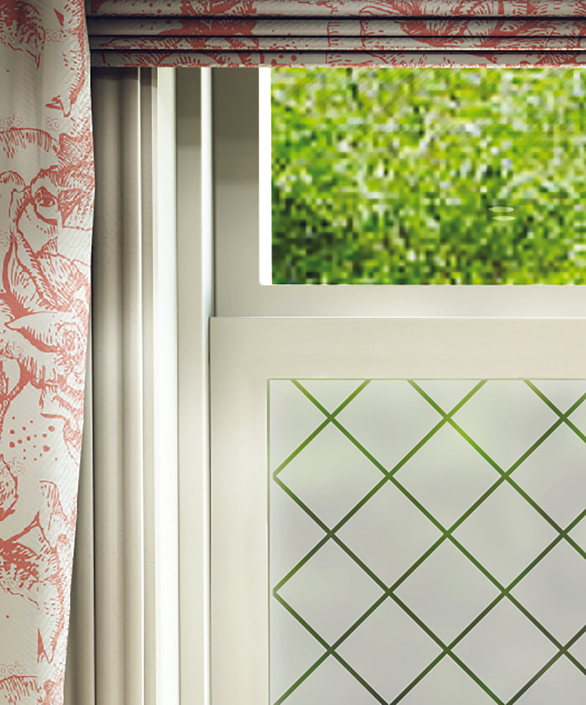 FB117 Frostbrite frosted window film pattern – diamond grid design close up