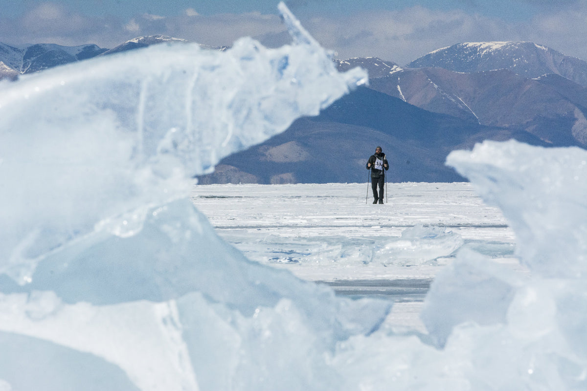 The window film company walking on ice for charity in Mongolia.