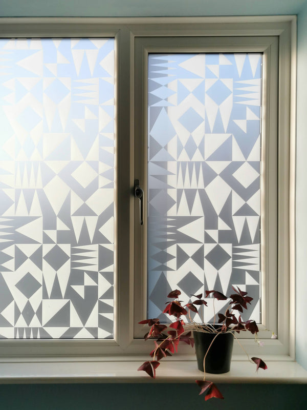 Triangulate Decorative Frosted Window Film | Kate Farley Designer ...