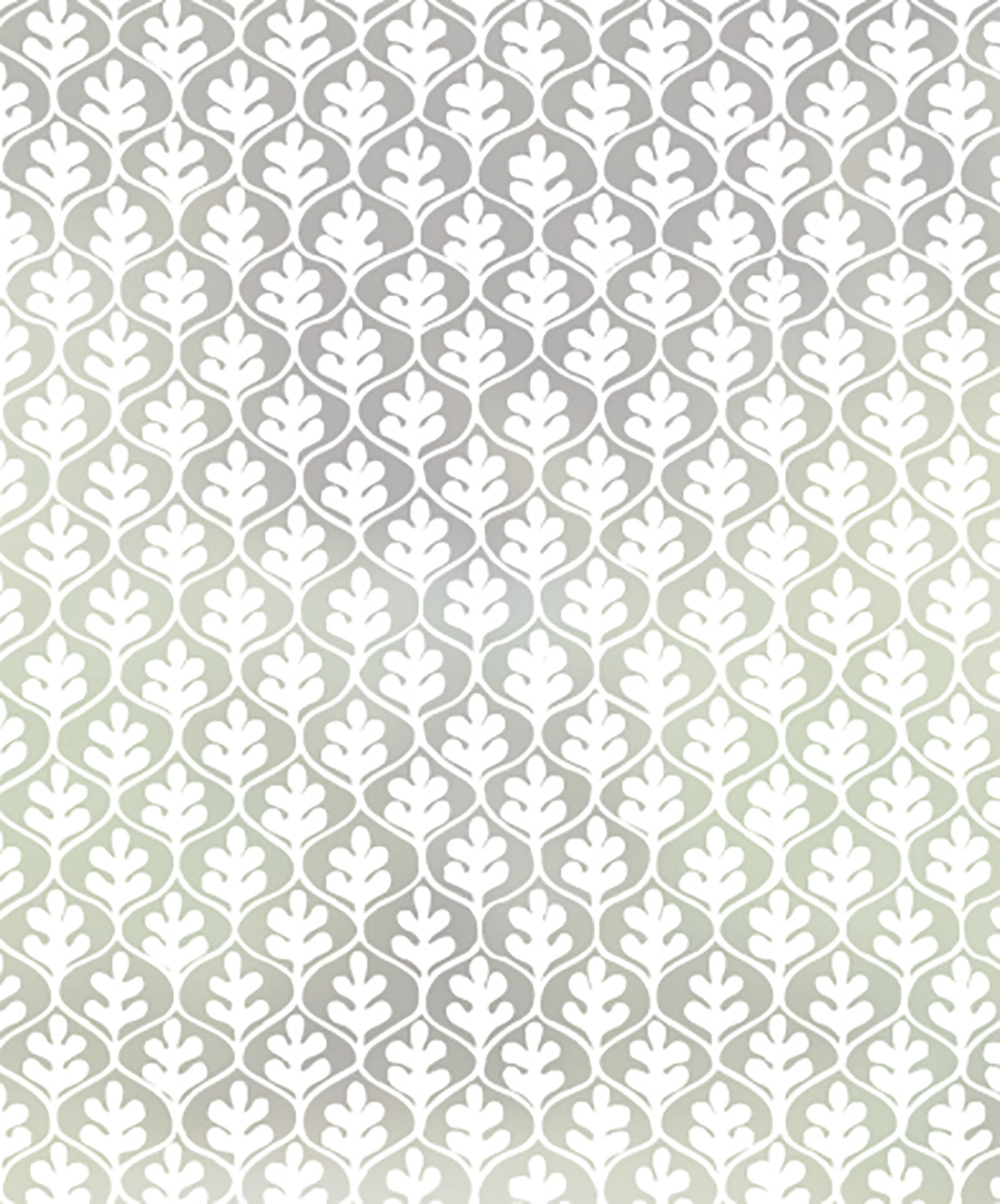 Acorn repeated acorn motif design by Charlene Mullen in white print on frosted window film.