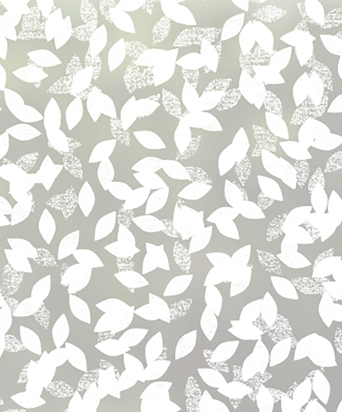 Close-up of repeated falling leaves frosted window film pattern by JoJo CoCo.