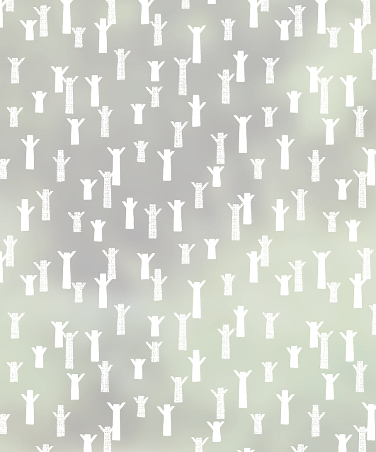 Close-up of Nordic Trees repeated pattern frosted window film pattern by JoJo CoCo.