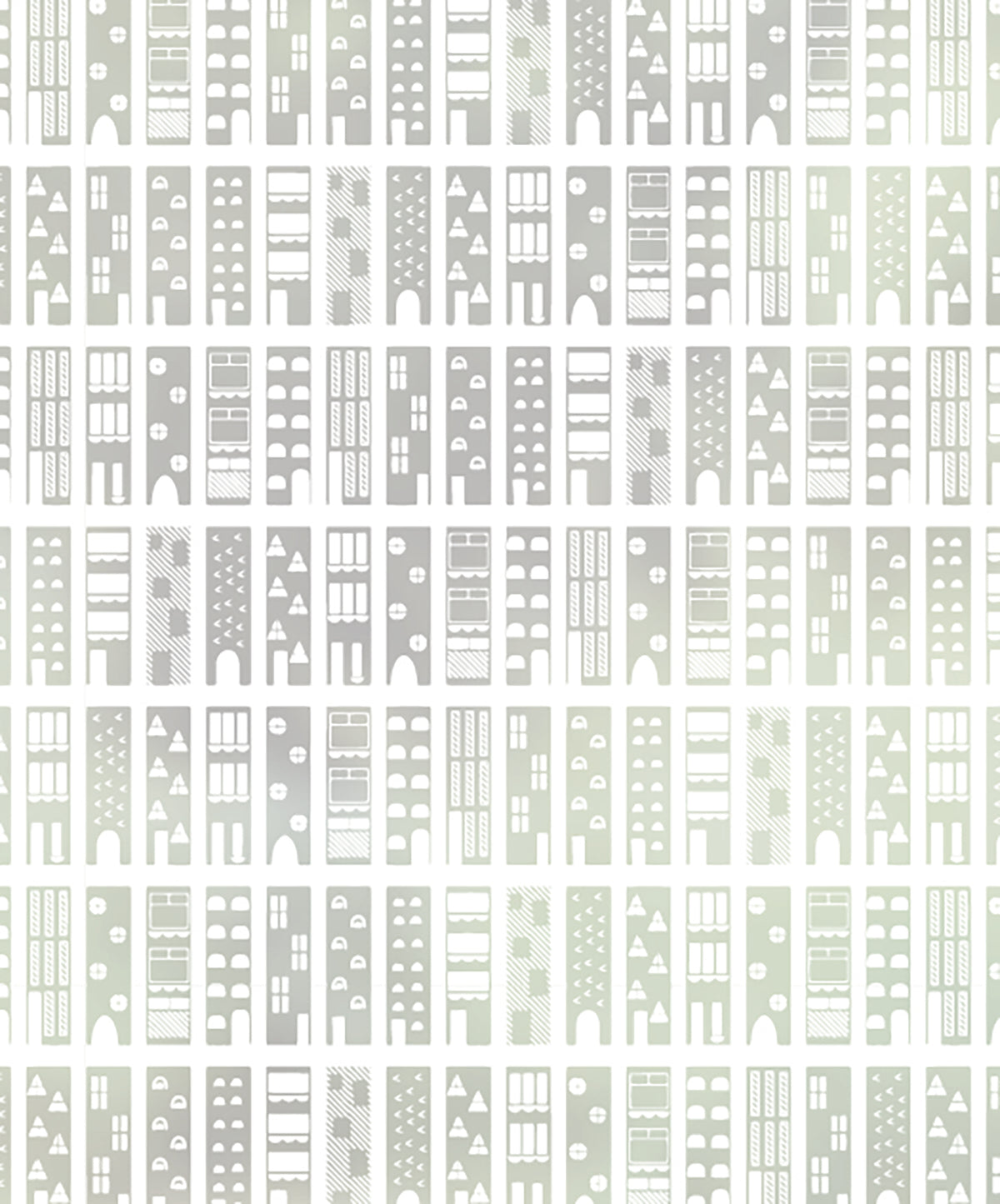 Close-up of Our Streets city street pattern frosted window film pattern by JoJo CoCo.