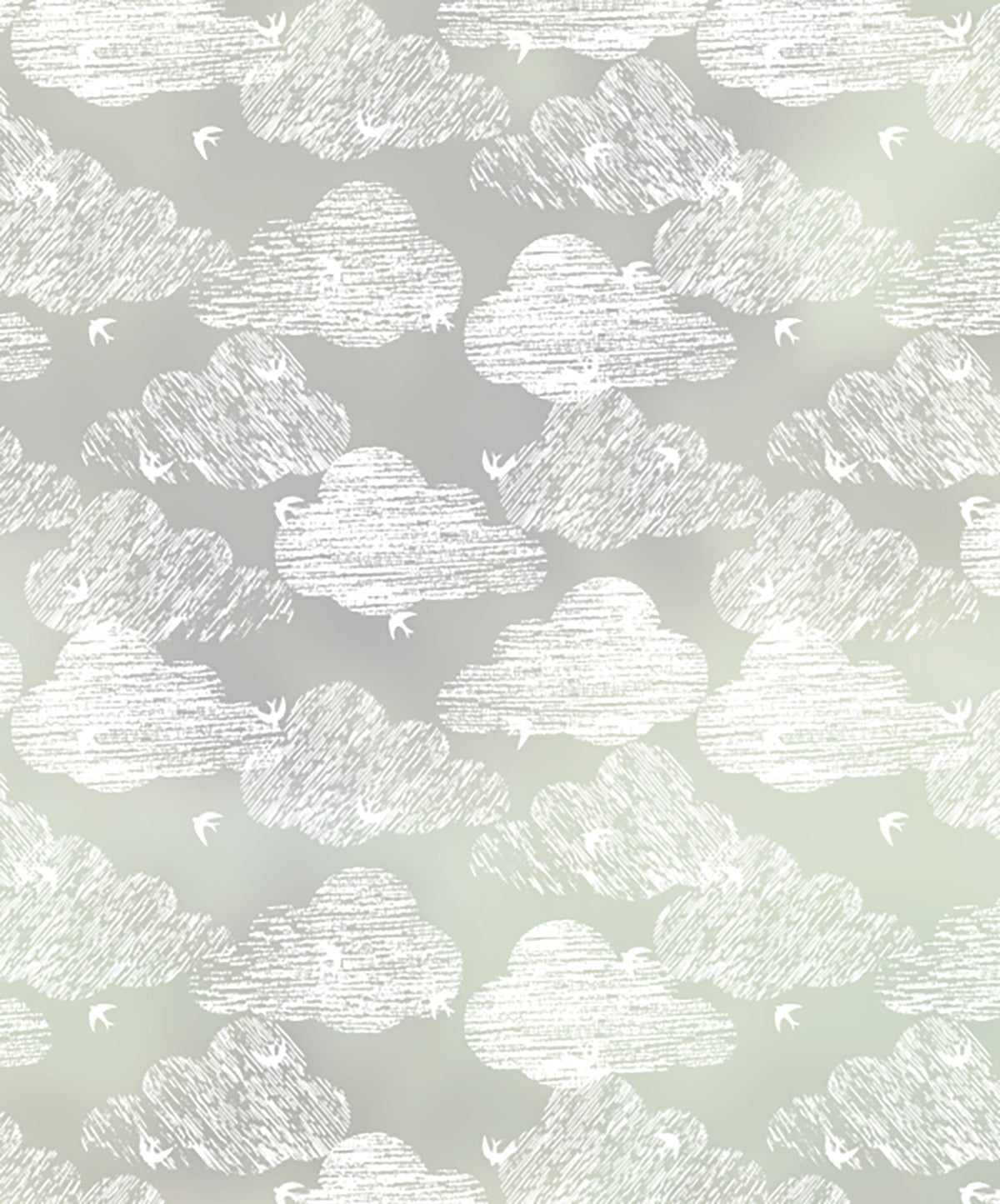 Close-up of Stormy Skies clouds frosted window film pattern by JoJo CoCo.