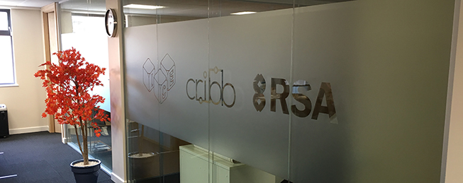 Office Glass Partition Graphics Installation