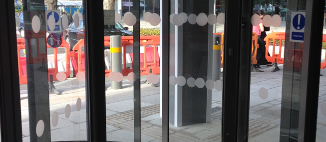 Glass Manifestation supplied and installed by The Window Film Company
