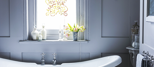 Patterned Bathroom Window Privacy Frosting