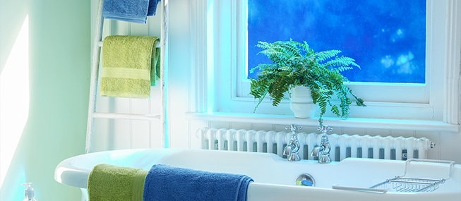 Privacy With Light & Colour Bathroom Window Film